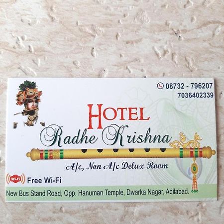 Hotel Radhe Krishna Adilabad Exteriör bild
